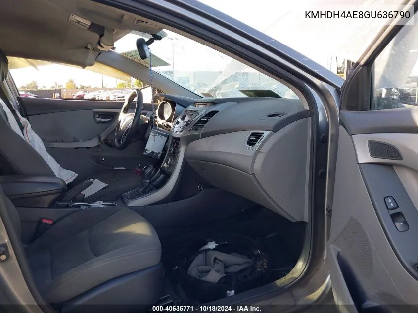 KMHDH4AE8GU636790 2016 Hyundai Elantra Se