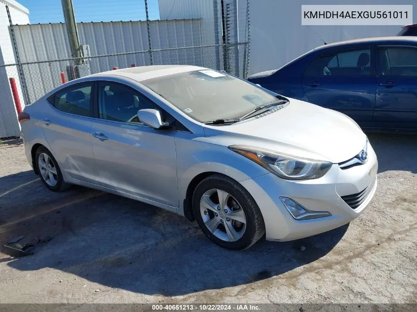 KMHDH4AEXGU561011 2016 Hyundai Elantra Value Edition