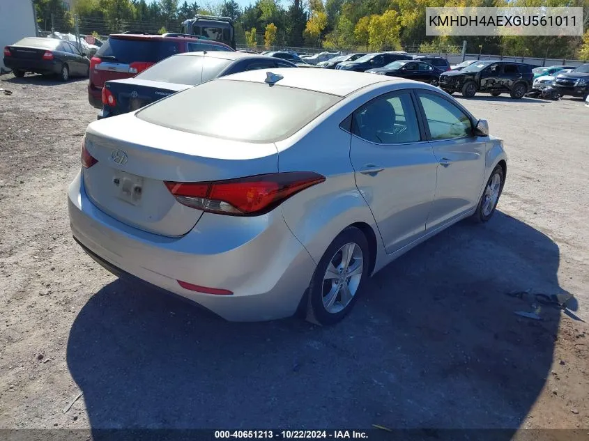 KMHDH4AEXGU561011 2016 Hyundai Elantra Value Edition