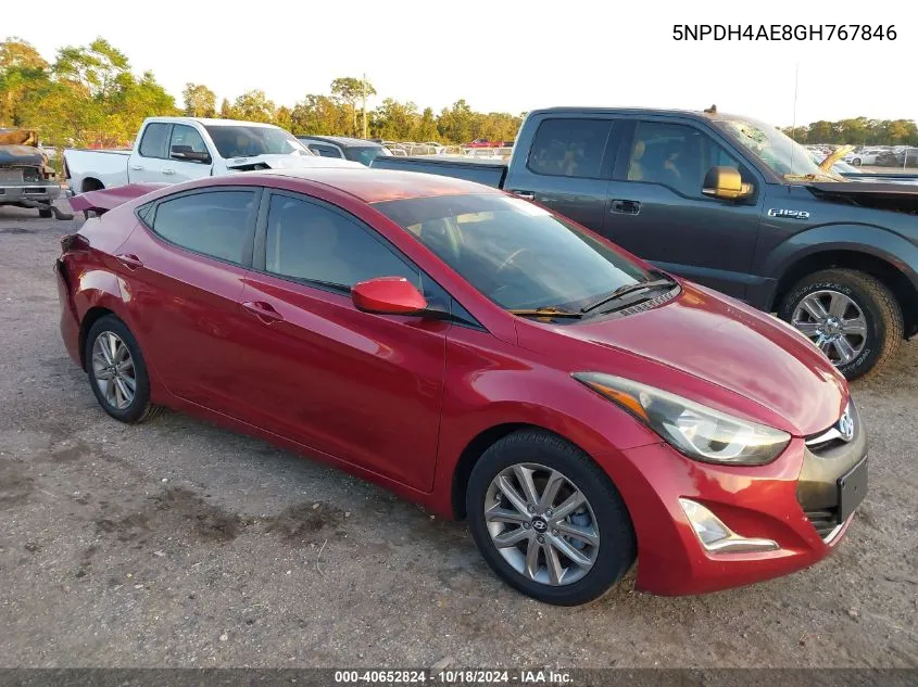 5NPDH4AE8GH767846 2016 Hyundai Elantra Se