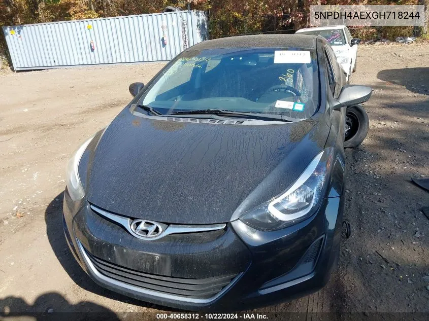 5NPDH4AEXGH718244 2016 Hyundai Elantra Se