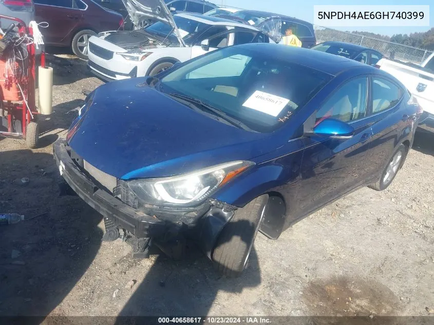 5NPDH4AE6GH740399 2016 Hyundai Elantra Value Edition