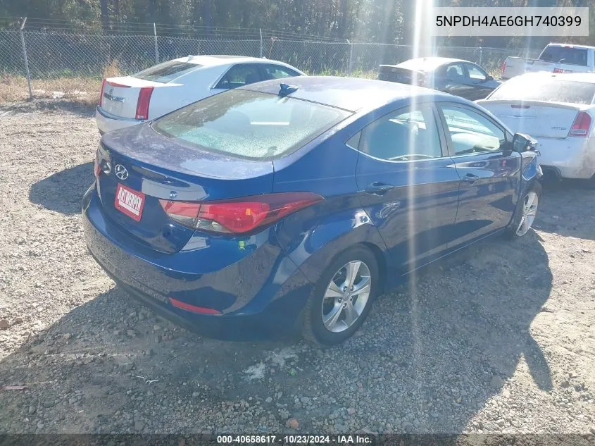 5NPDH4AE6GH740399 2016 Hyundai Elantra Value Edition