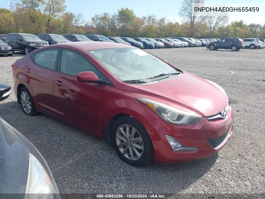 5NPDH4AE0GH655459 2016 Hyundai Elantra Se