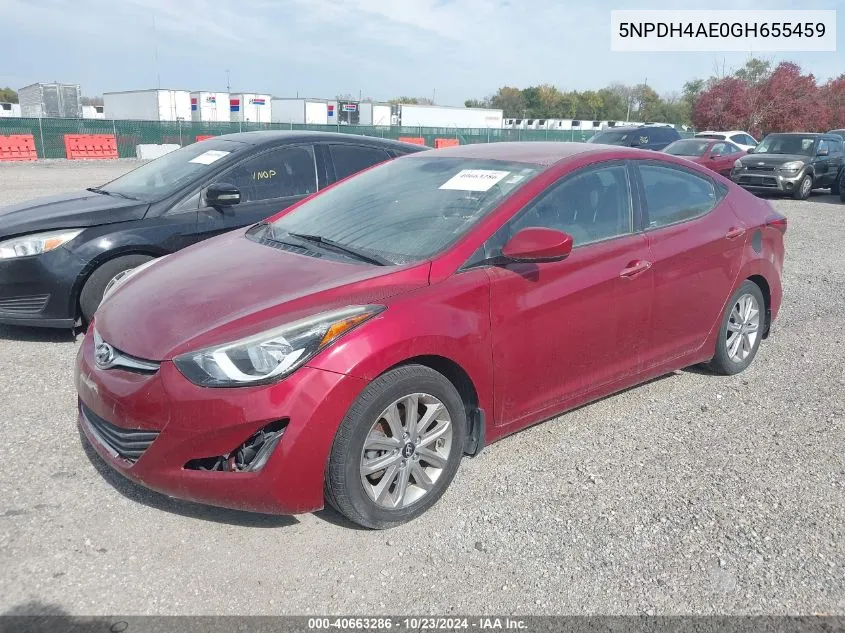 5NPDH4AE0GH655459 2016 Hyundai Elantra Se