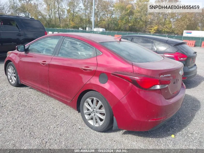 5NPDH4AE0GH655459 2016 Hyundai Elantra Se