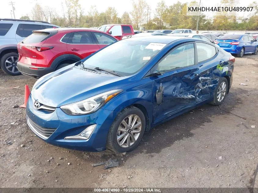 2016 Hyundai Elantra Se VIN: KMHDH4AE1GU489907 Lot: 40674960