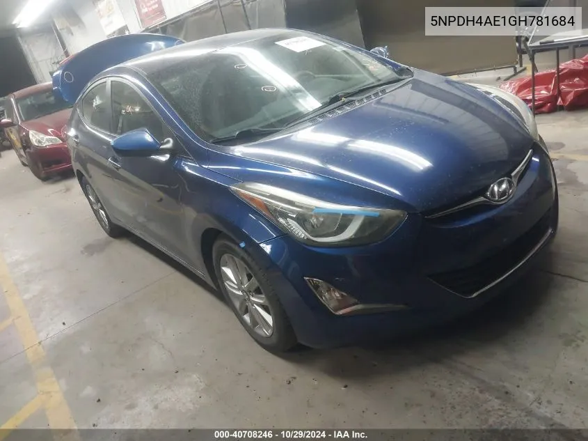 2016 Hyundai Elantra Se VIN: 5NPDH4AE1GH781684 Lot: 40708246