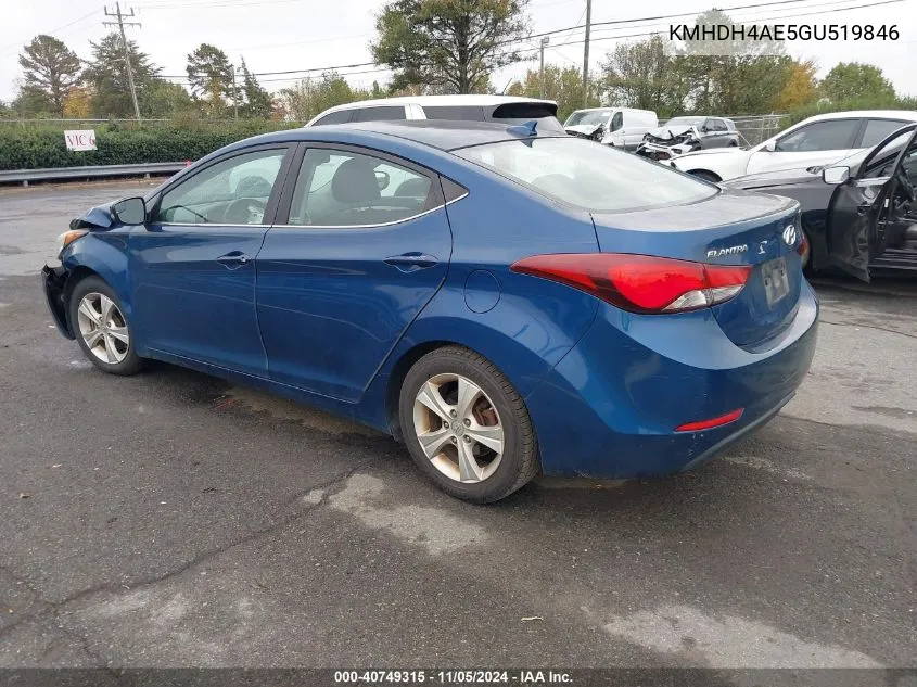 KMHDH4AE5GU519846 2016 Hyundai Elantra Value Edition