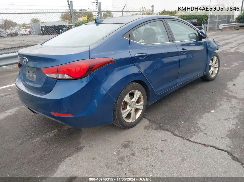 KMHDH4AE5GU519846 2016 Hyundai Elantra Value Edition