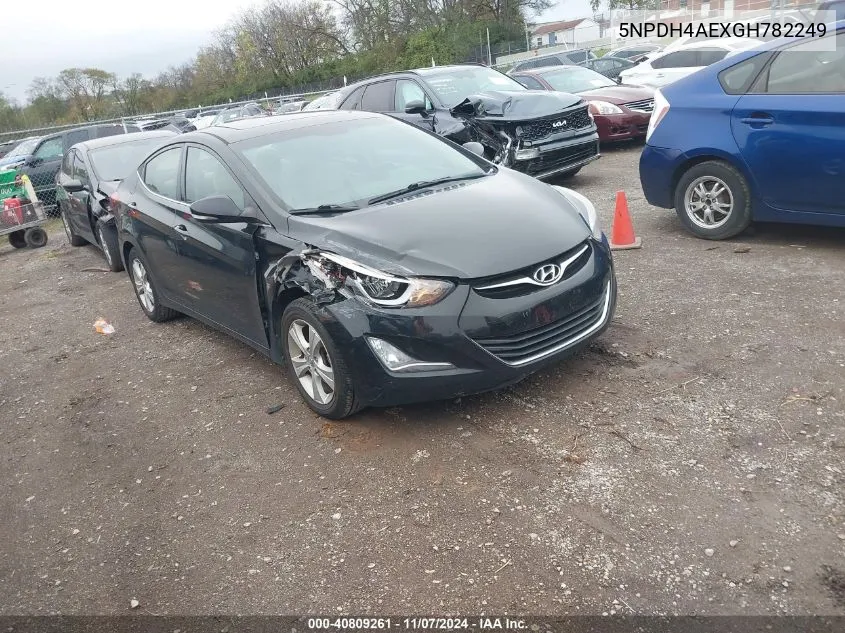 2016 Hyundai Elantra Value Edition VIN: 5NPDH4AEXGH782249 Lot: 40809261