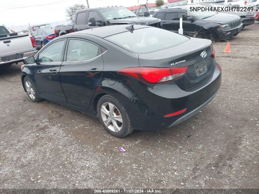 2016 Hyundai Elantra Value Edition VIN: 5NPDH4AEXGH782249 Lot: 40809261