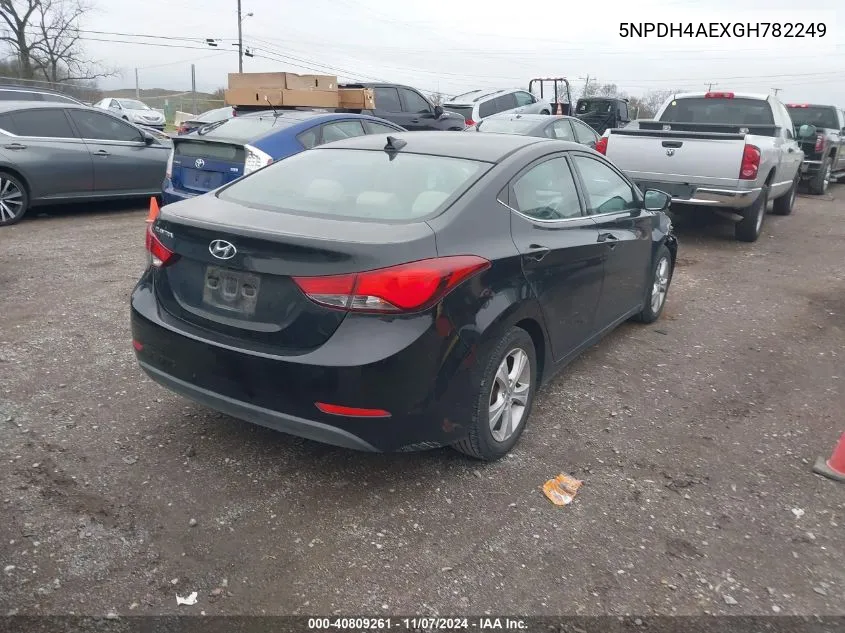 2016 Hyundai Elantra Value Edition VIN: 5NPDH4AEXGH782249 Lot: 40809261