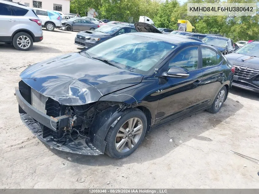 KMHD84LF6HU380642 2017 Hyundai Elantra Gl