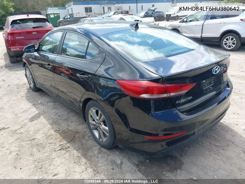 KMHD84LF6HU380642 2017 Hyundai Elantra Gl