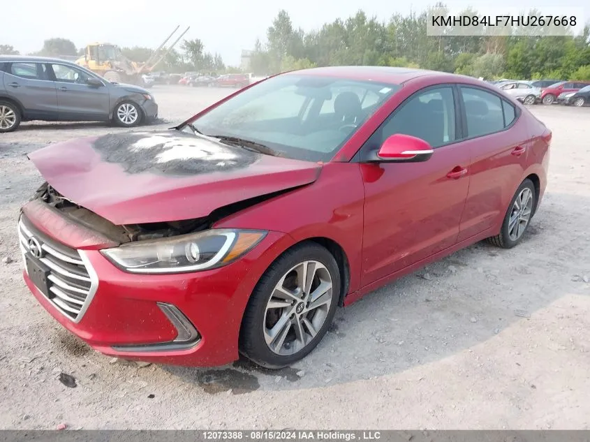 KMHD84LF7HU267668 2017 Hyundai Elantra Se/Value/Limited