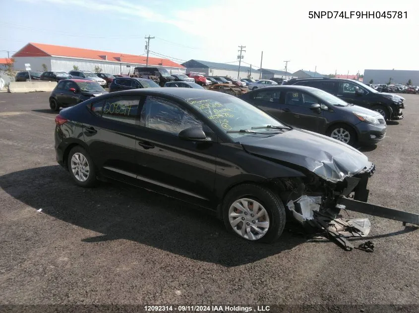 5NPD74LF9HH045781 2017 Hyundai Elantra Se