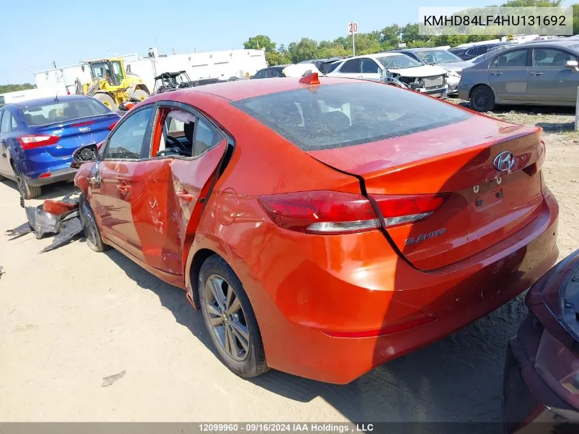 KMHD84LF4HU131692 2017 Hyundai Elantra Se/Value/Limited