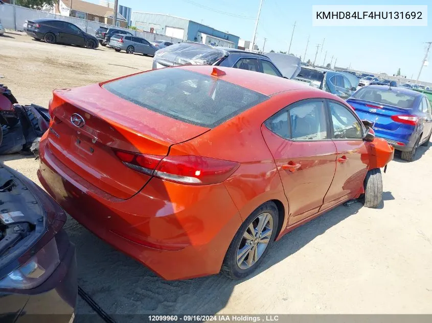 KMHD84LF4HU131692 2017 Hyundai Elantra Se/Value/Limited