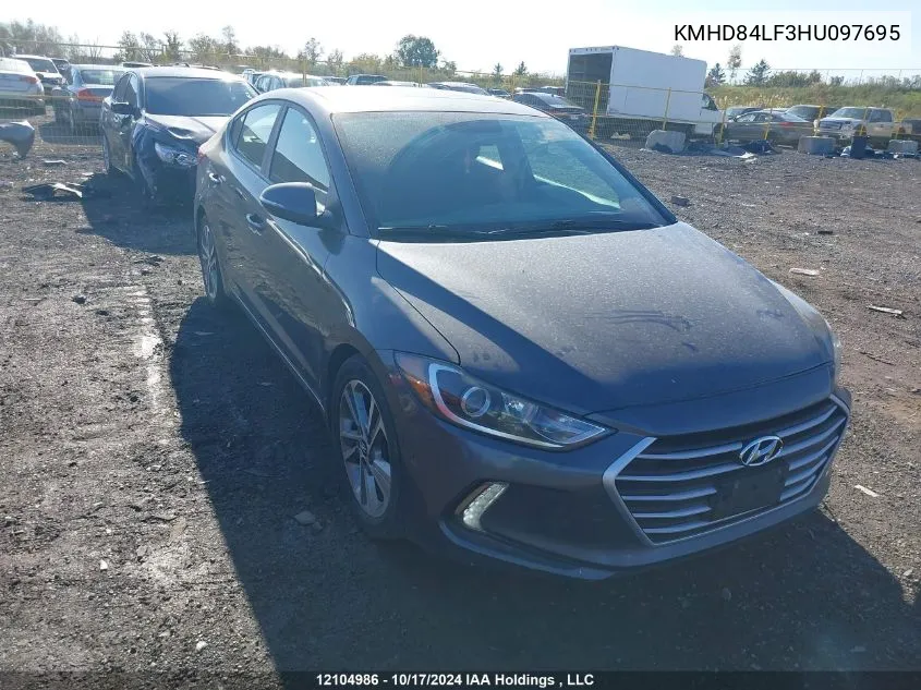 2017 Hyundai Elantra Se/Value/Limited VIN: KMHD84LF3HU097695 Lot: 12104986