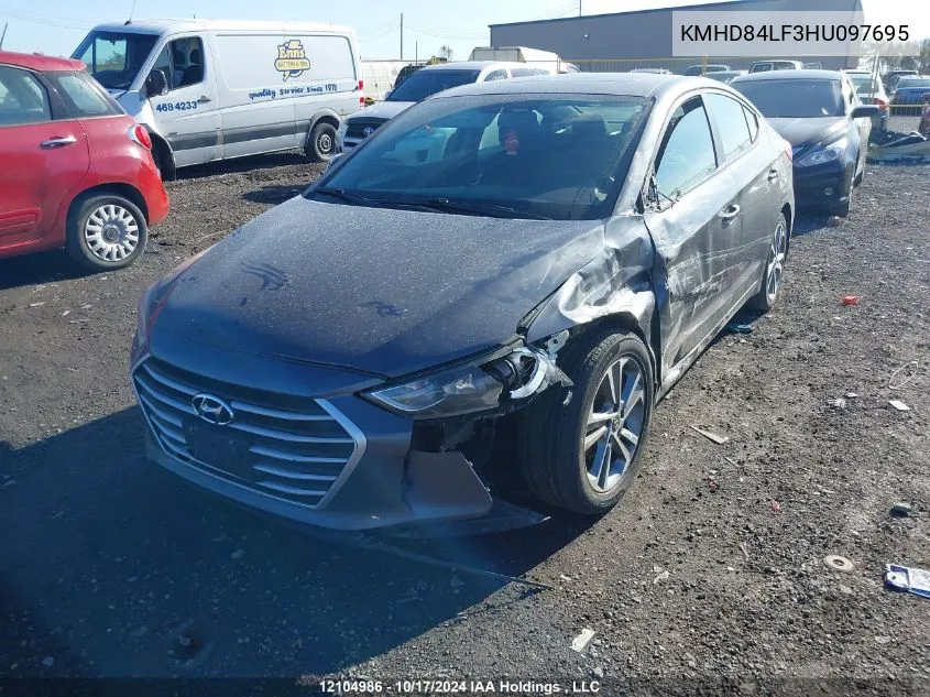 2017 Hyundai Elantra Se/Value/Limited VIN: KMHD84LF3HU097695 Lot: 12104986