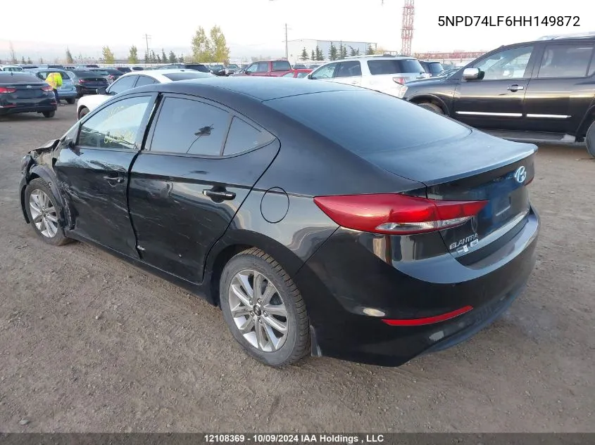 5NPD74LF6HH149872 2017 Hyundai Elantra Se