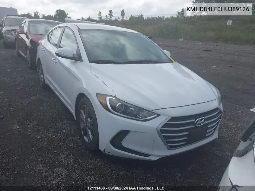 KMHD84LF0HU389126 2017 Hyundai Elantra Gl