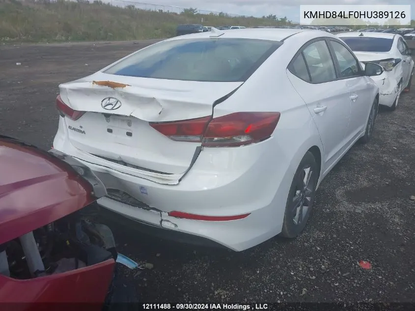 KMHD84LF0HU389126 2017 Hyundai Elantra Gl