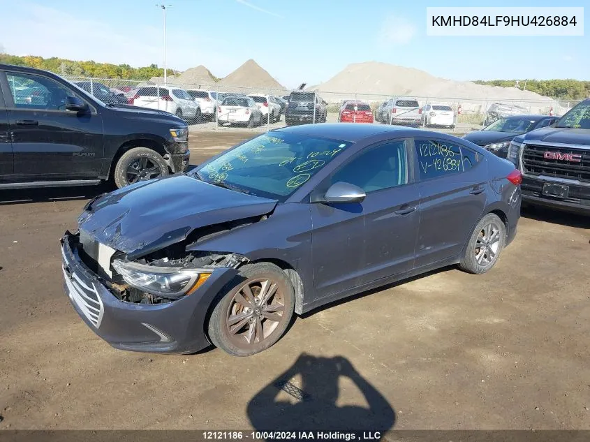 KMHD84LF9HU426884 2017 Hyundai Elantra Se/Value/Limited