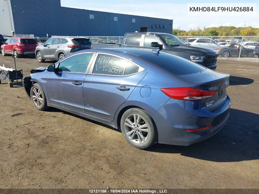 KMHD84LF9HU426884 2017 Hyundai Elantra Se/Value/Limited