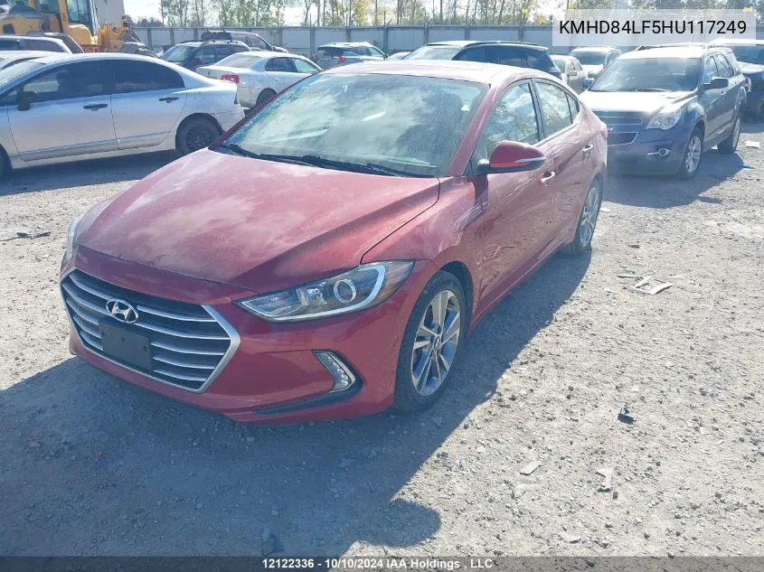 2017 Hyundai Elantra Gls VIN: KMHD84LF5HU117249 Lot: 12122336