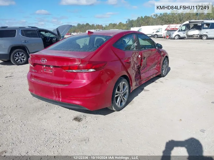 KMHD84LF5HU117249 2017 Hyundai Elantra Gls