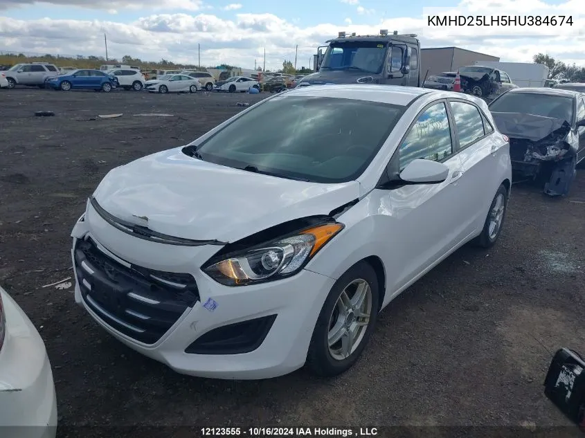 KMHD25LH5HU384674 2017 Hyundai Elantra Gt Gl