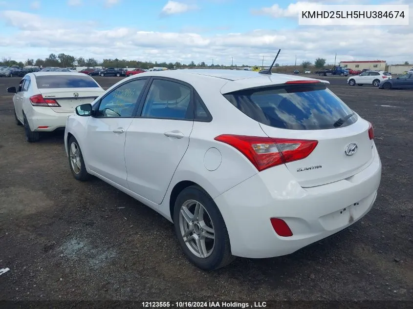 KMHD25LH5HU384674 2017 Hyundai Elantra Gt Gl