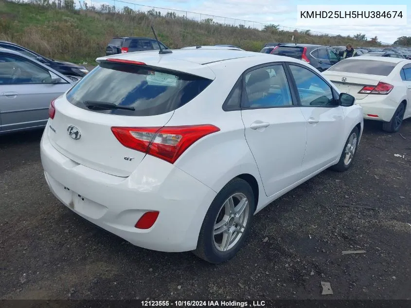 KMHD25LH5HU384674 2017 Hyundai Elantra Gt Gl