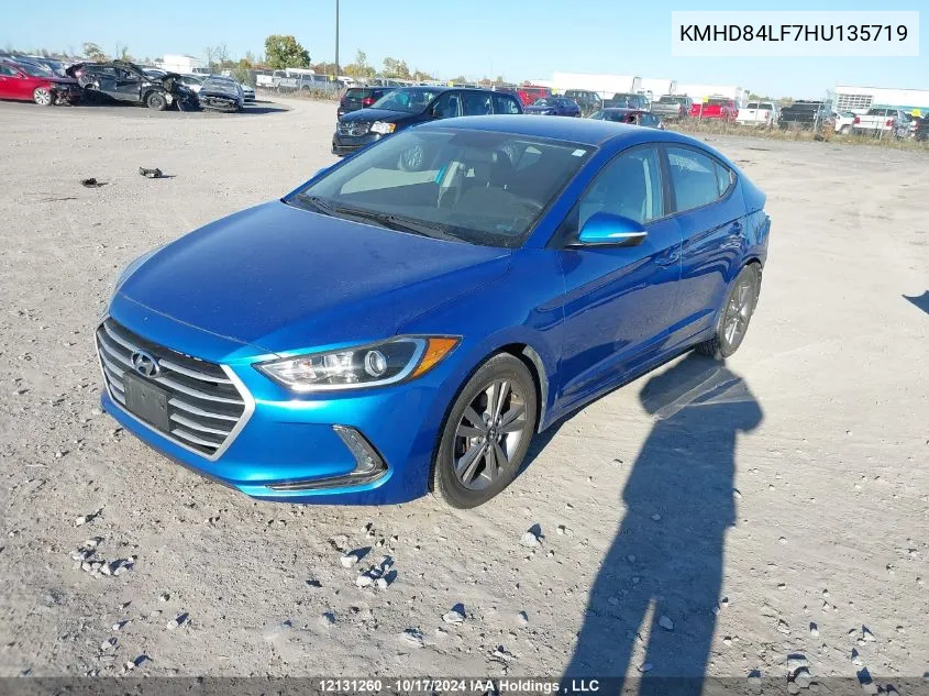 2017 Hyundai Elantra Se/Value/Limited VIN: KMHD84LF7HU135719 Lot: 12131260