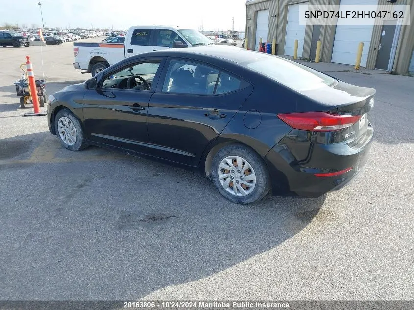 2017 Hyundai Elantra L VIN: 5NPD74LF2HH047162 Lot: 20163806