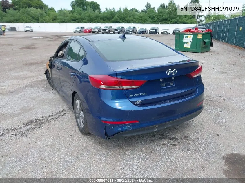 2017 Hyundai Elantra Se VIN: 5NPD84LF3HH091099 Lot: 38867611