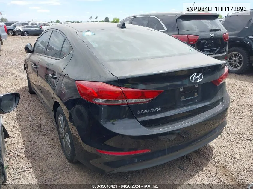 5NPD84LF1HH172893 2017 Hyundai Elantra Value Edition