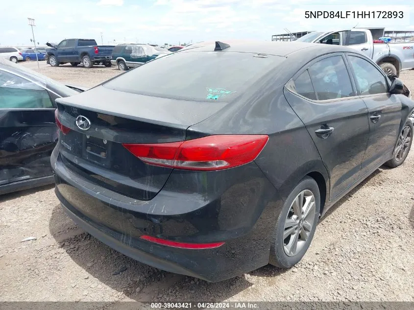 5NPD84LF1HH172893 2017 Hyundai Elantra Value Edition