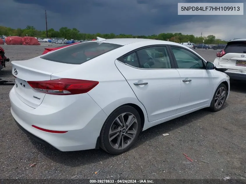 5NPD84LF7HH109913 2017 Hyundai Elantra Limited