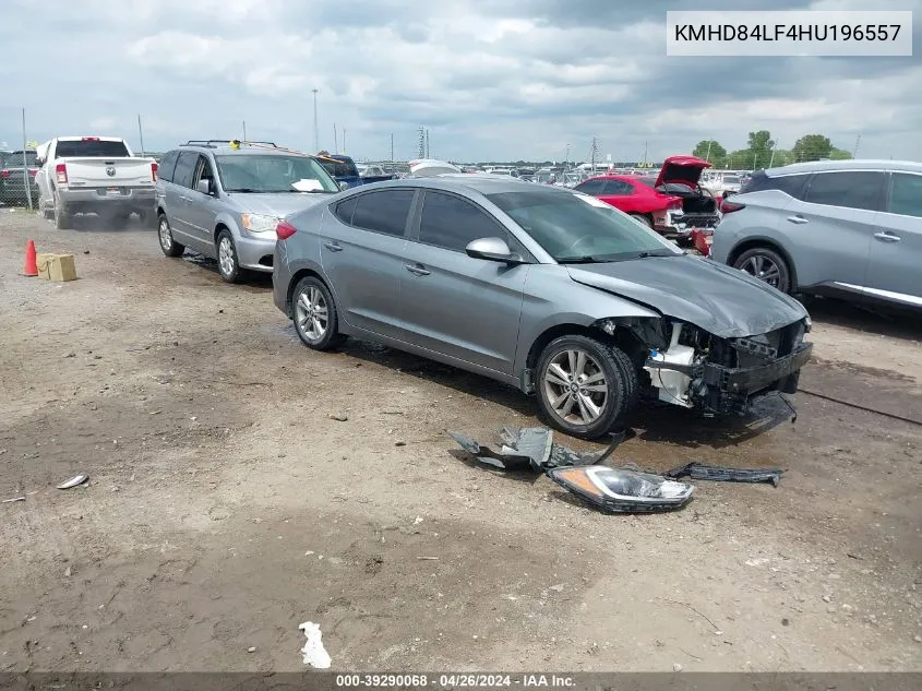 2017 Hyundai Elantra Se/Value/Limited VIN: KMHD84LF4HU196557 Lot: 39290068