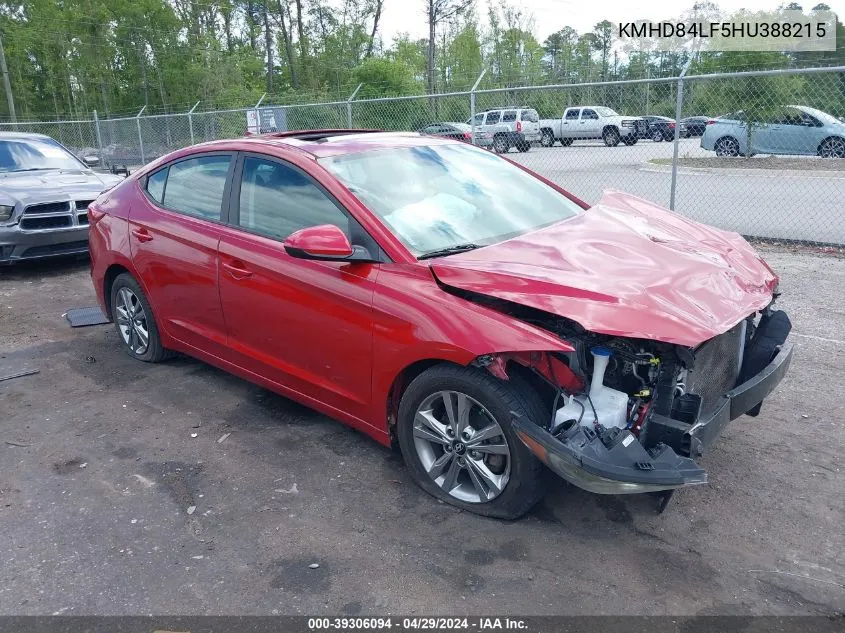 2017 Hyundai Elantra Value Edition VIN: KMHD84LF5HU388215 Lot: 39306094