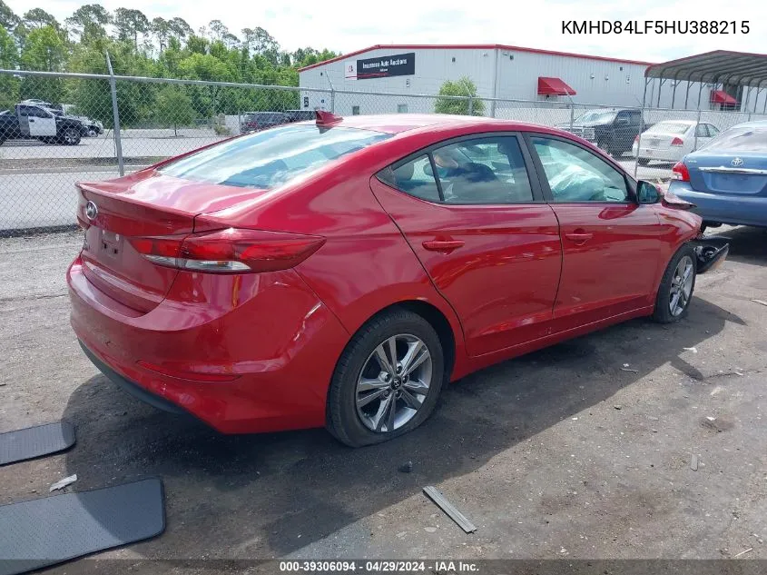 KMHD84LF5HU388215 2017 Hyundai Elantra Value Edition