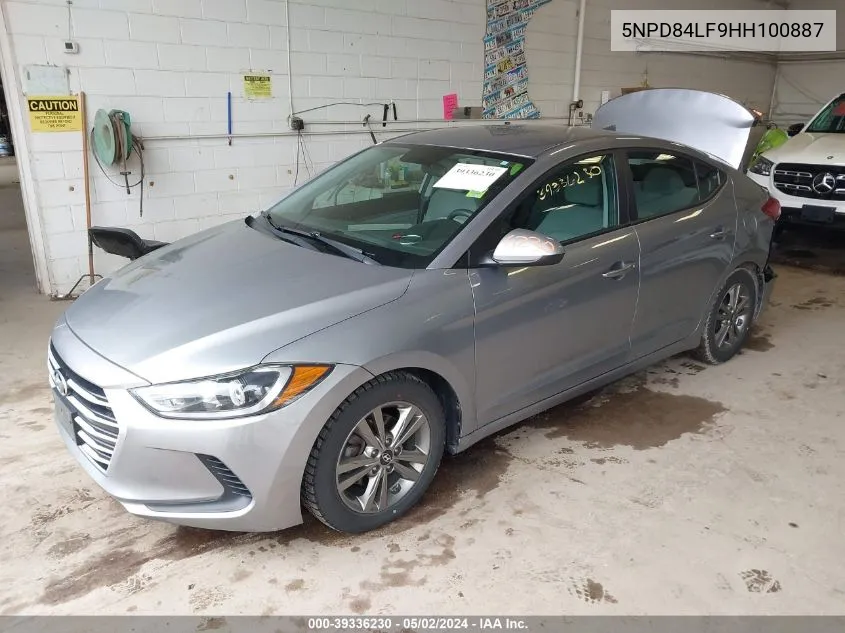 2017 Hyundai Elantra Se VIN: 5NPD84LF9HH100887 Lot: 39336230