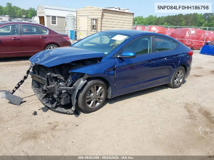 2017 Hyundai Elantra Se VIN: 5NPD84LF0HH186798 Lot: 39353389