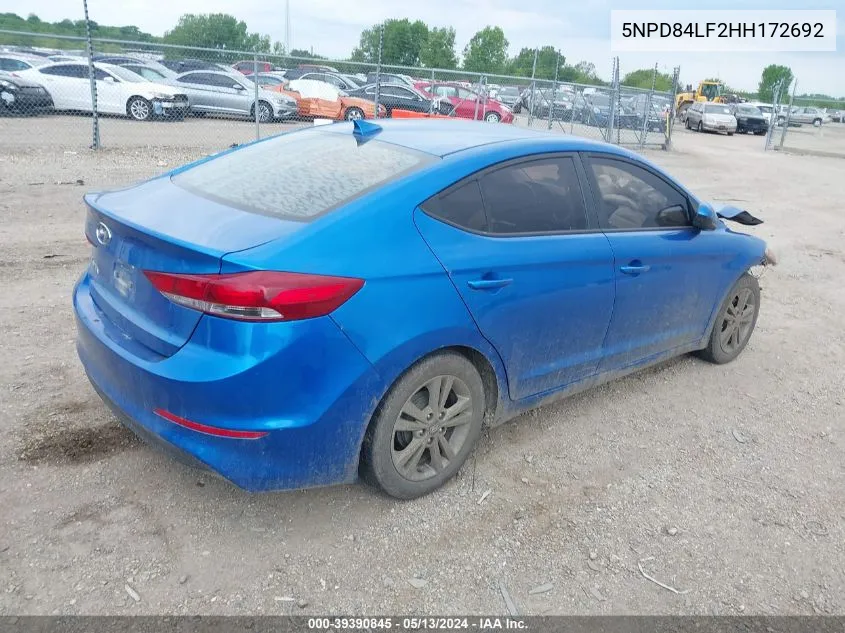 5NPD84LF2HH172692 2017 Hyundai Elantra Value Edition