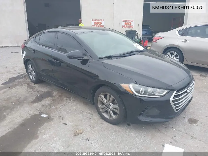 2017 Hyundai Elantra Se VIN: KMHD84LFXHU170075 Lot: 39393440