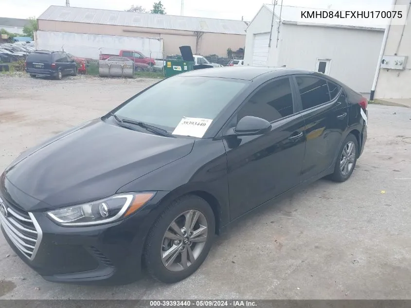 2017 Hyundai Elantra Se VIN: KMHD84LFXHU170075 Lot: 39393440