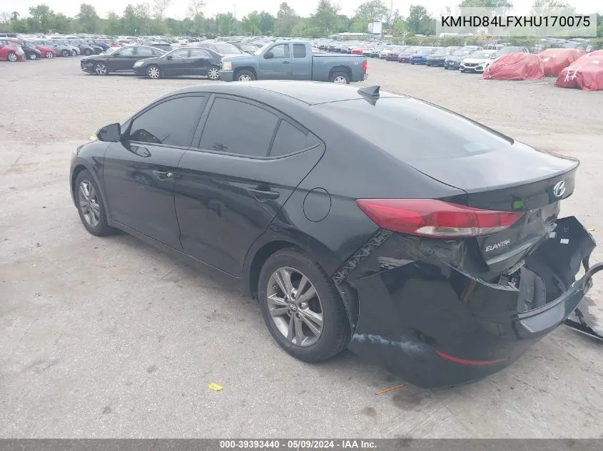 KMHD84LFXHU170075 2017 Hyundai Elantra Se